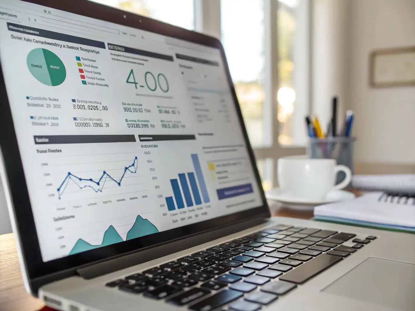 An image of a computer screen displaying website analytics and AI analysis results, highlighting key areas for improvement in SEO, layout, and user engagement, used to illustrate the Free AI Website Audit & Report service.