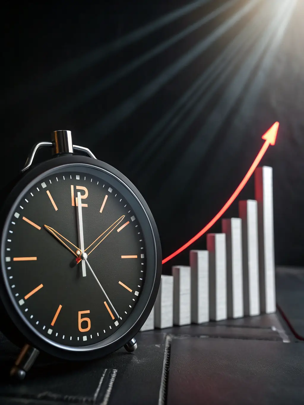 An image illustrating a 10x faster turnaround, such as a clock speeding up or a calendar showing a significantly shorter project timeline.